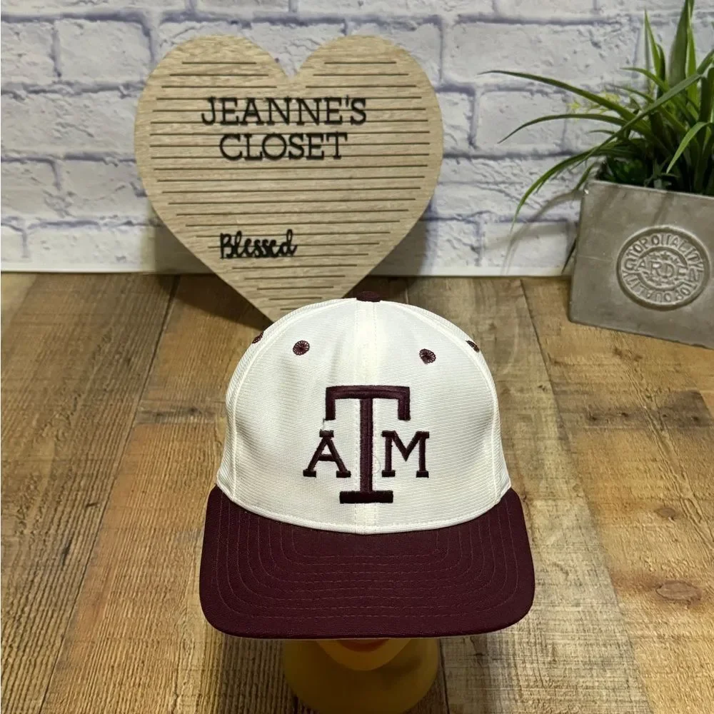 Vintage Texas A & M Aggies Hat-Fitted Gig Em USA New Era 6 5/8